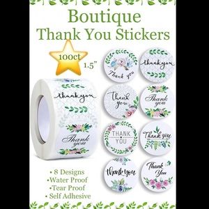 100 ~1.5” Thank You Boutique Stickers 🌟🆕🌟 2 Rolls For $16 (Bundle & Save)
